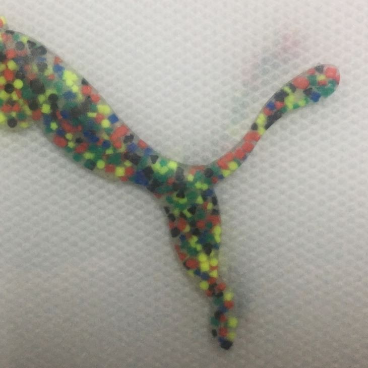 Distintivo applicato al calore in silicone sollevato dalla cupola