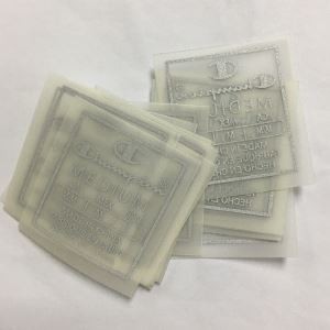 Etichetta di trasferimento termico in silicone per collo per indumento